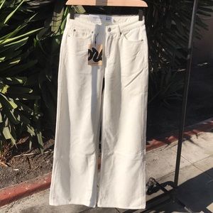 Wide Leg white corduroy LEA